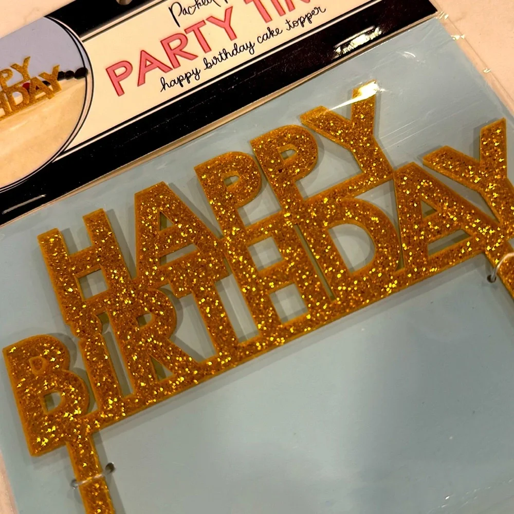 NWT Packed Party Happy Birthday Cake Topper